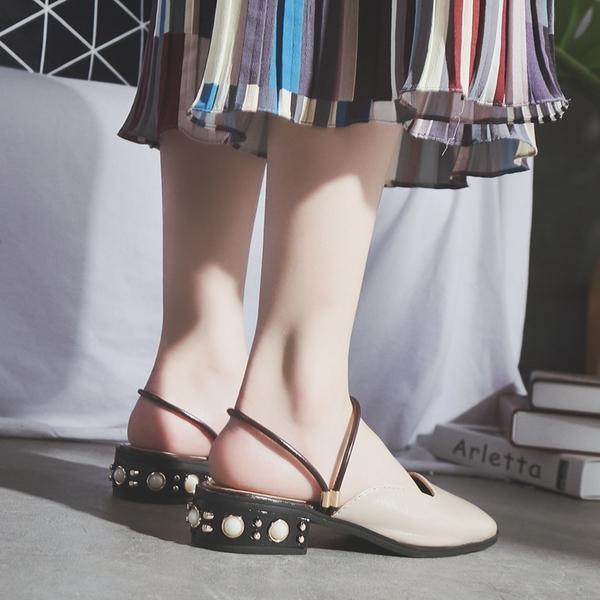 [해외]Dch 0015_1200 14스튜디오 홍콩 바람 Baotou 이분의 일 슬리퍼 여자 2018 여름 새로운 야생 샌들이 착용 패션 뮬리 신발 여성 신발