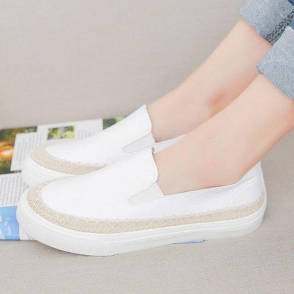 [해외]Dch 2018 세트 작은 흰색 여성 생 플랫 캐주얼 신발 슈즈 스니커즈