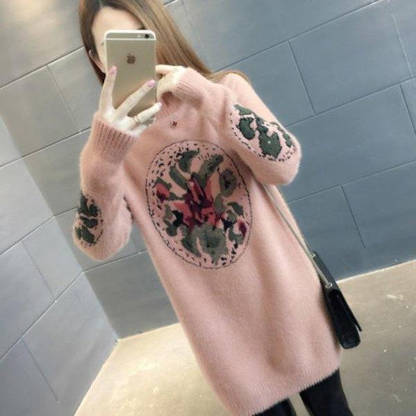 [해외]Dch 2018 여성 롱 스웨터 니트 티 티셔츠