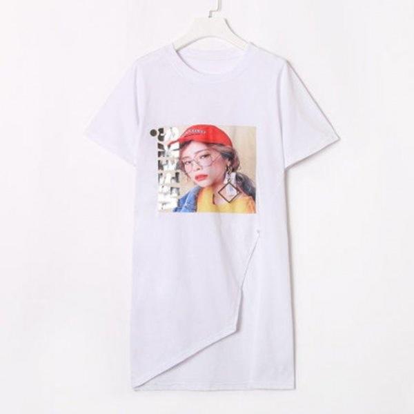 [해외]Dch 2018 여성 프린트 티 티셔츠 셔츠 남방 반팔티 티셔츠 티 셔츠
