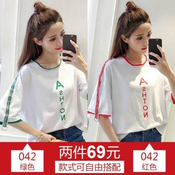 [해외]Dch 2018 여성 포인트 여름 반팔티 티셔츠 티 셔츠