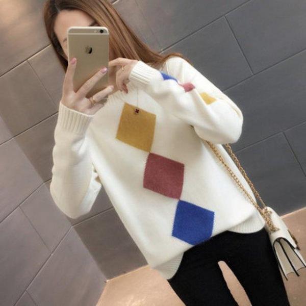 [해외]Dch 2018 여성 심플 스웨터 니트