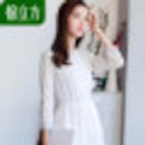 [해외]Dch 2018 레이스 드레스 원피스 여성 스커트 치마 흰 셔츠 남방 스커트 치마 의 긴 스커트 치마 입방 봄 버전에 얇은