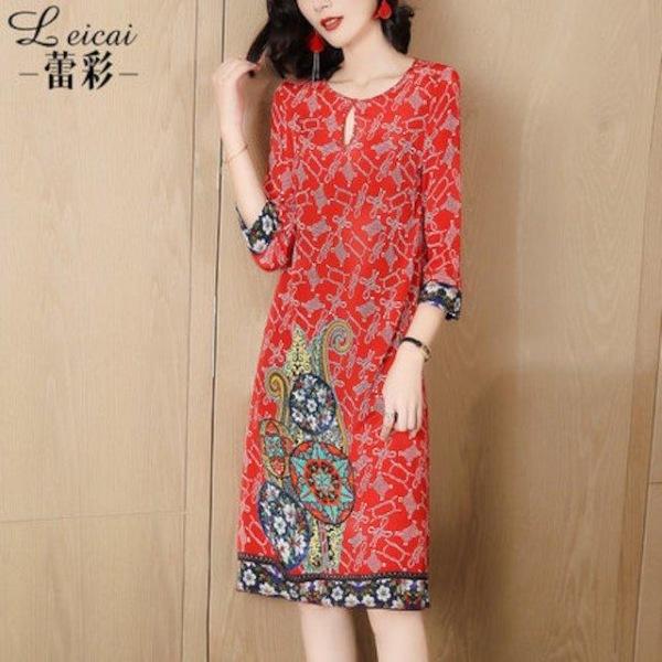 [해외]Dch 2018 짧은 섹션 드레스 원피스 붉은 여름 에서 레이 카이 여성의 봄