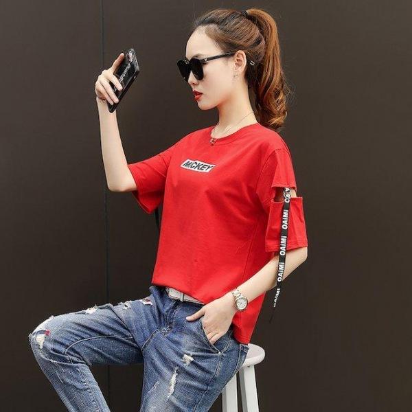 [해외]Dch 2018 여성 루즈핏 기본 반팔티 티셔츠 티 셔츠 스타일