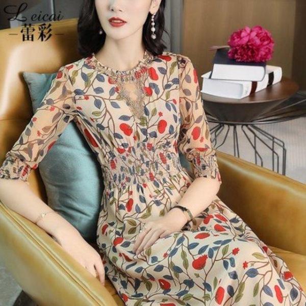 [해외]Dch 2018 짧은 섹션 드레스 원피스 인쇄 스커트 치마 에서 레이 카이 여름 드레스 원피스 여성 봄