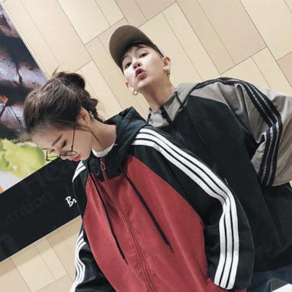 [해외]Dch 2018 봄 연인 색상 패션 커플 학생 클래스 서비스 여성 자켓 바람막이