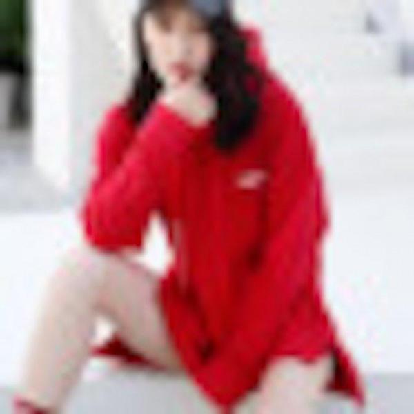 [해외]Dch 2018 봄 스웨터 니트 여성 긴 섹션 벨벳 후드 따뜻한 긴팔 커플 학생 자켓 바람막이