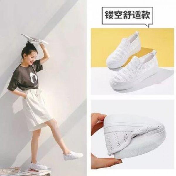 [해외]Dch 2018 여름에 이 통기성 흰색 캔버스 로퍼 구두 신발 작업 흰색 신발 슈즈 스니커즈