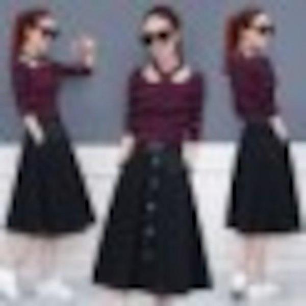 [해외]Dch 2018 긴 섹션 패션 드레스 원피스 여성 봄 레이디 패션 두 조각 정장 스커트 치마