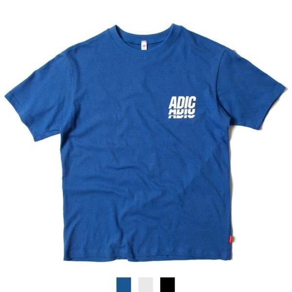 Dch 남녀공용 ADIC 프린팅 라운드넥 티셔츠