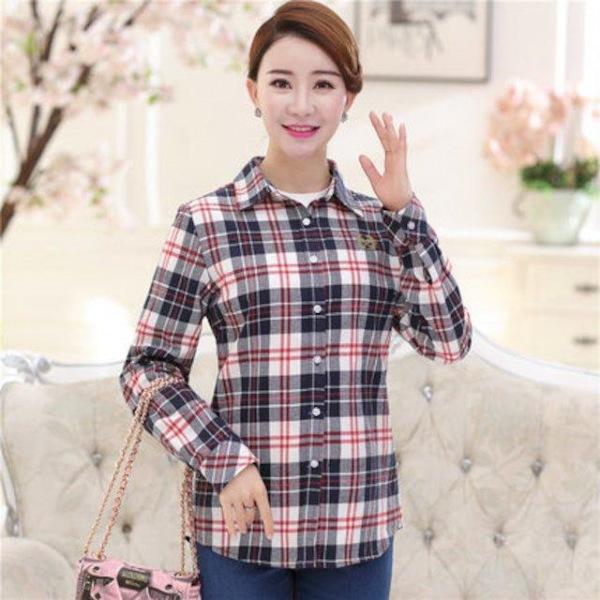 [해외]Dch 2018 여성 기본 무늬 셔츠 남방