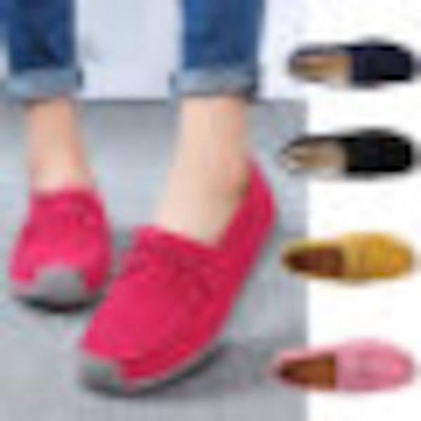[해외]Dch 2018 봄과 가을 여성 피트 플랫 캐주얼 신발 슈즈 스니커즈로 퍼 벨벳 콩 미끄럼 방지
