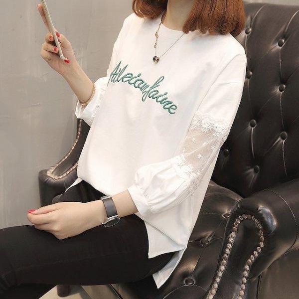 [해외]Dch 2018 여성 캐쥬얼 레이스 반팔티 티셔츠 티 셔츠